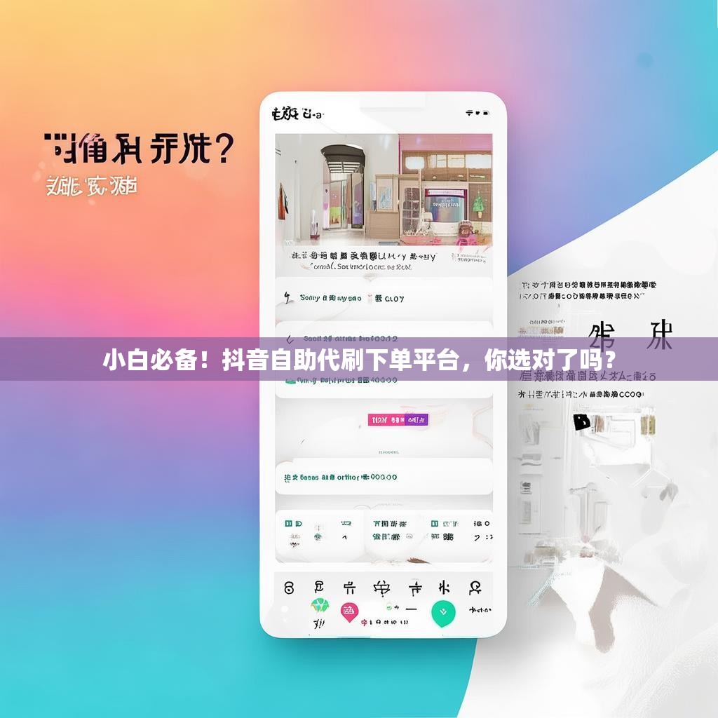 小白必备！抖音自助代刷下单平台，你选对了吗？