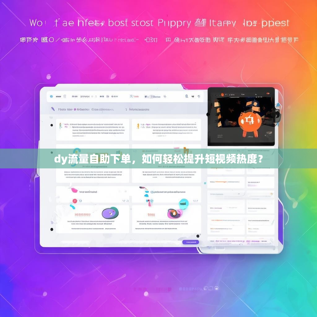 dy流量自助下单，如何轻松提升短视频热度？