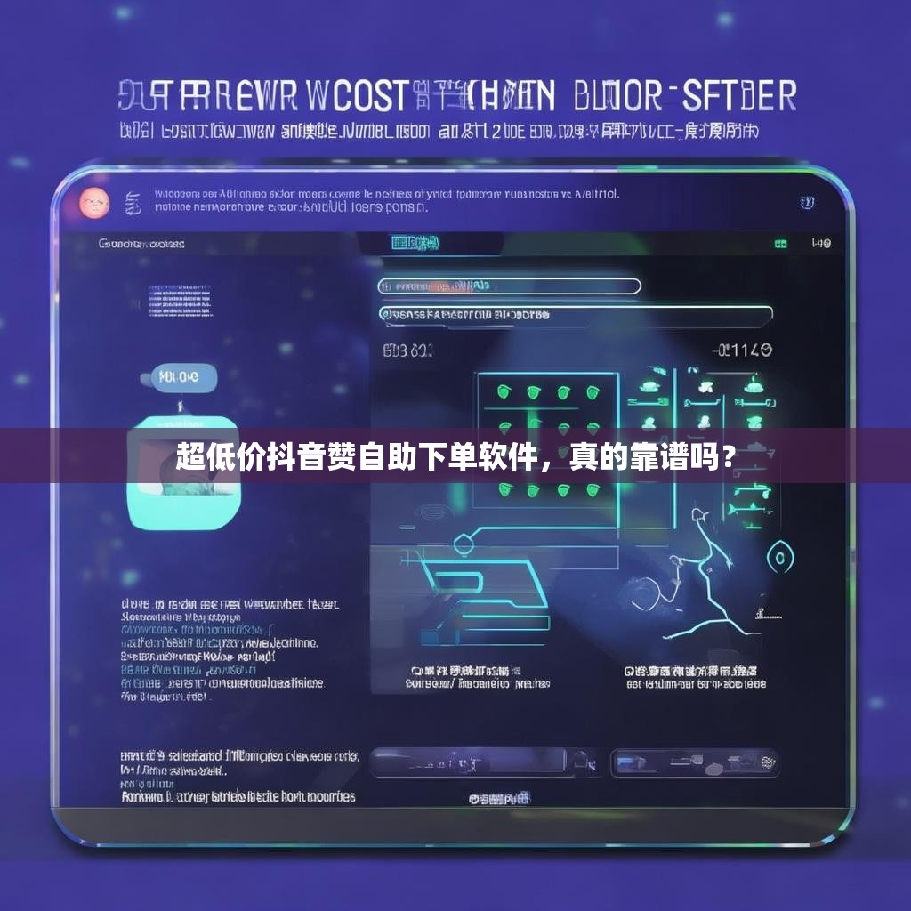 超低价抖音赞自助下单软件，真的靠谱吗？