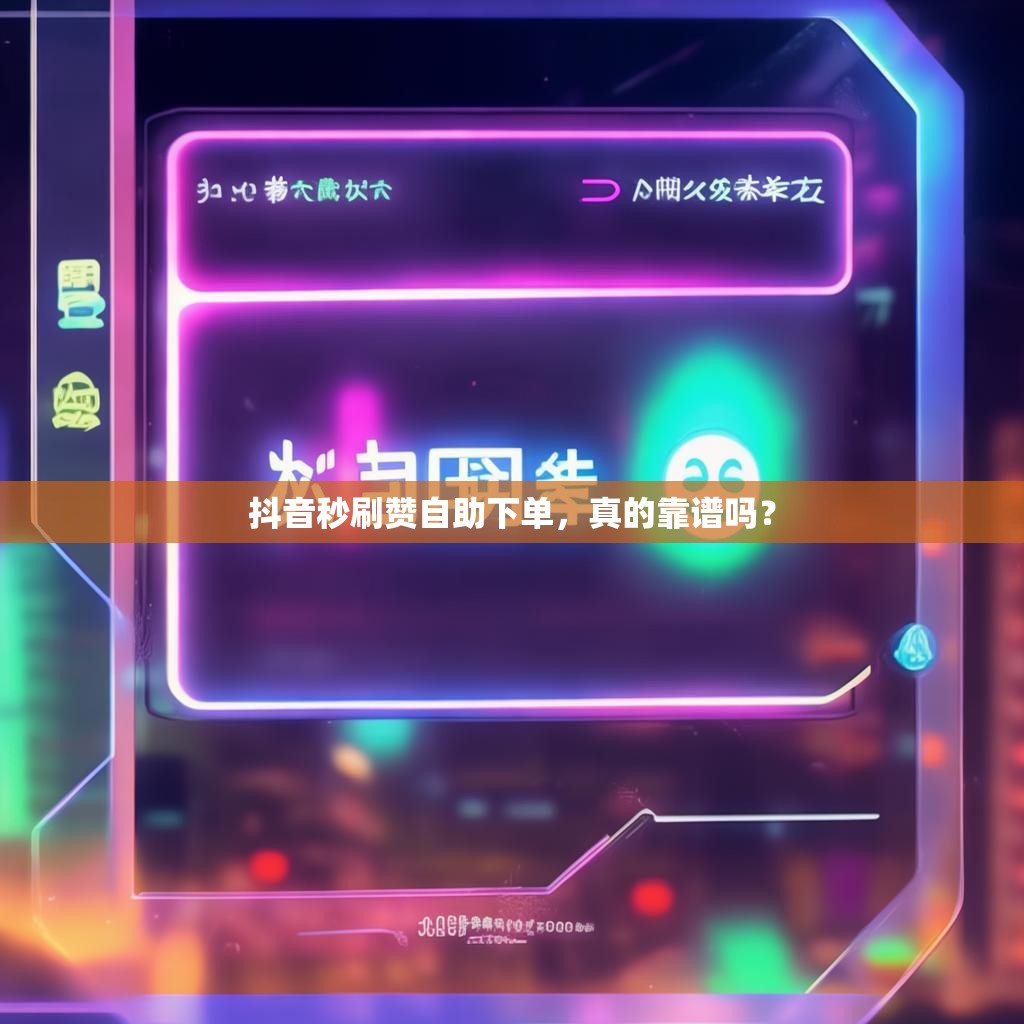 抖音秒刷赞自助下单，真的靠谱吗？