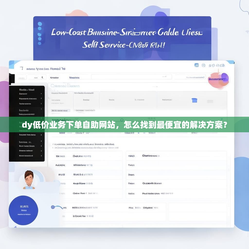 dy低价业务下单自助网站，怎么找到最便宜的解决方案？