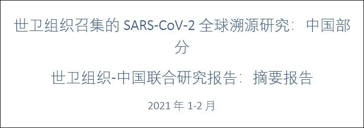 世卫组织新冠溯源报告：华南海鲜市场非发源地，病毒或因冷链传播