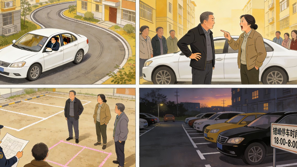 破解停车困局_小区停车难_违章停车